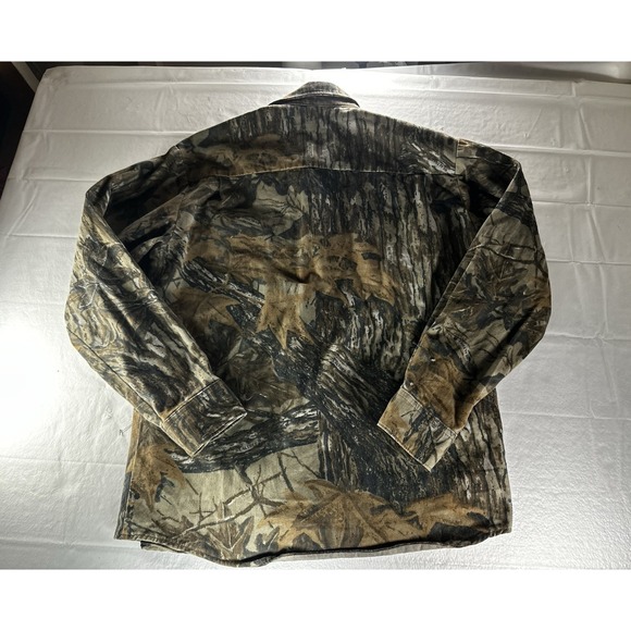 Valeo Realtree Camo Button Up Hunting Shirt Jacket Mens Medium USA Made Collared - Picture 2 of 13